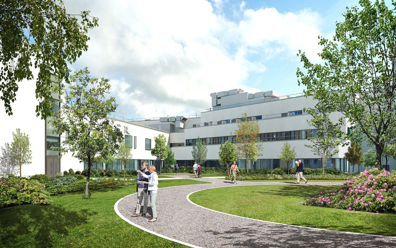 Rendition of the Dyson Cancer Centre gardens.